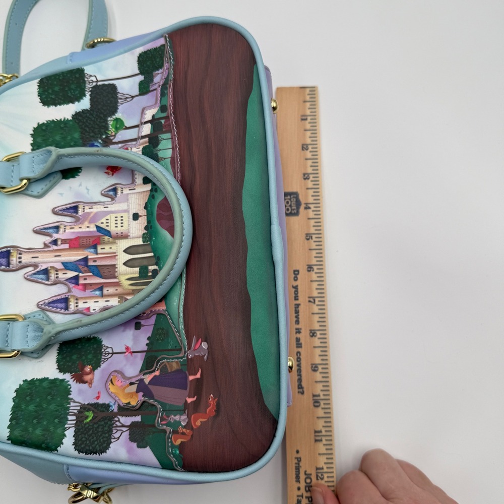 Loungefly Disney Sleeping Beauty Aurora Prince Phillip Satchel Crossbody Bag - Picture 11 of 13
